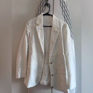 White womens blazer. Oversized look